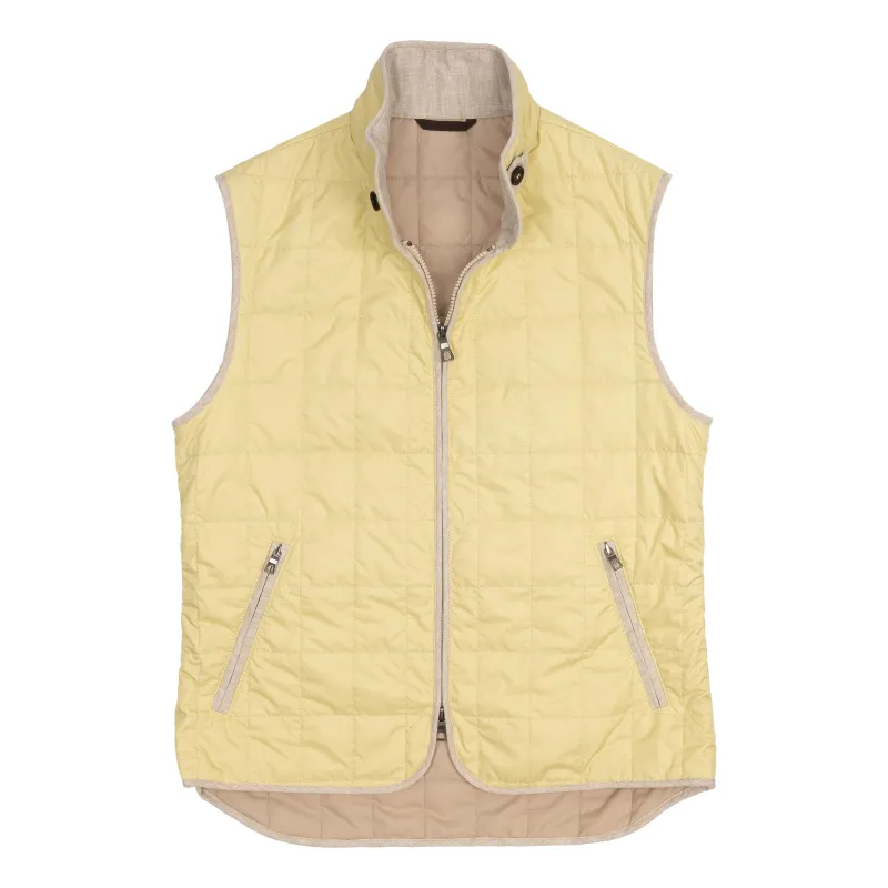 Chartreuse Theo Waterville Quilted Vest sold by The Andover Shop