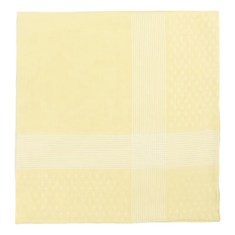 Lys Yellow Cotton Pocket Square sold by The Andover Shop