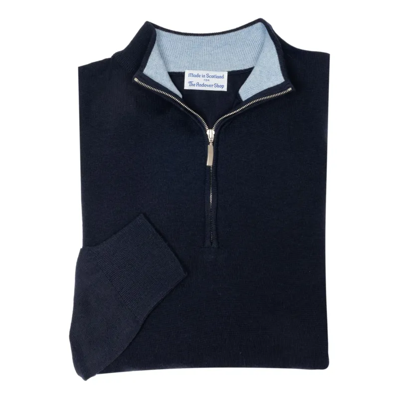 Jonty Cashmere and Silk Quarter Zip sold by The Andover Shop