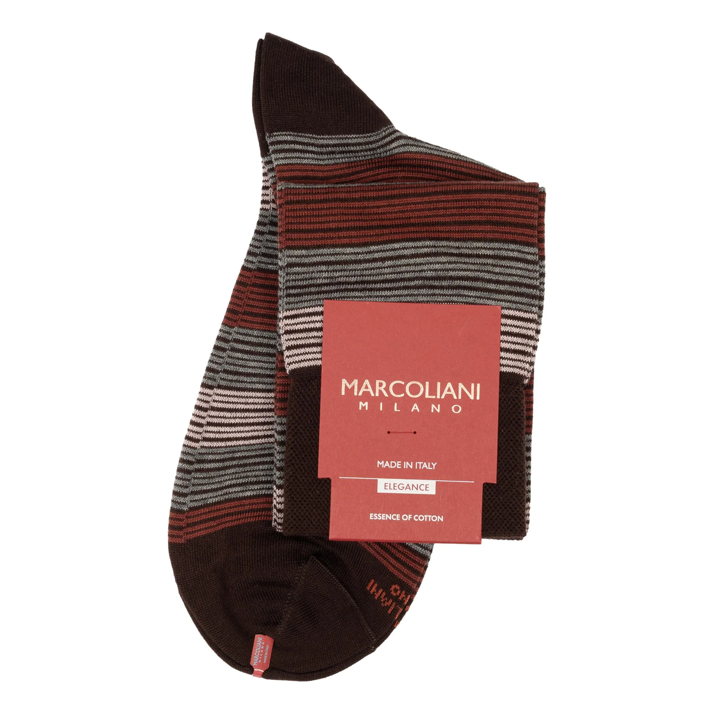 Scale Stripe Pima Cotton Over-the-Calf Dress Socks sold by The Andover Shop product image thumbnail 2