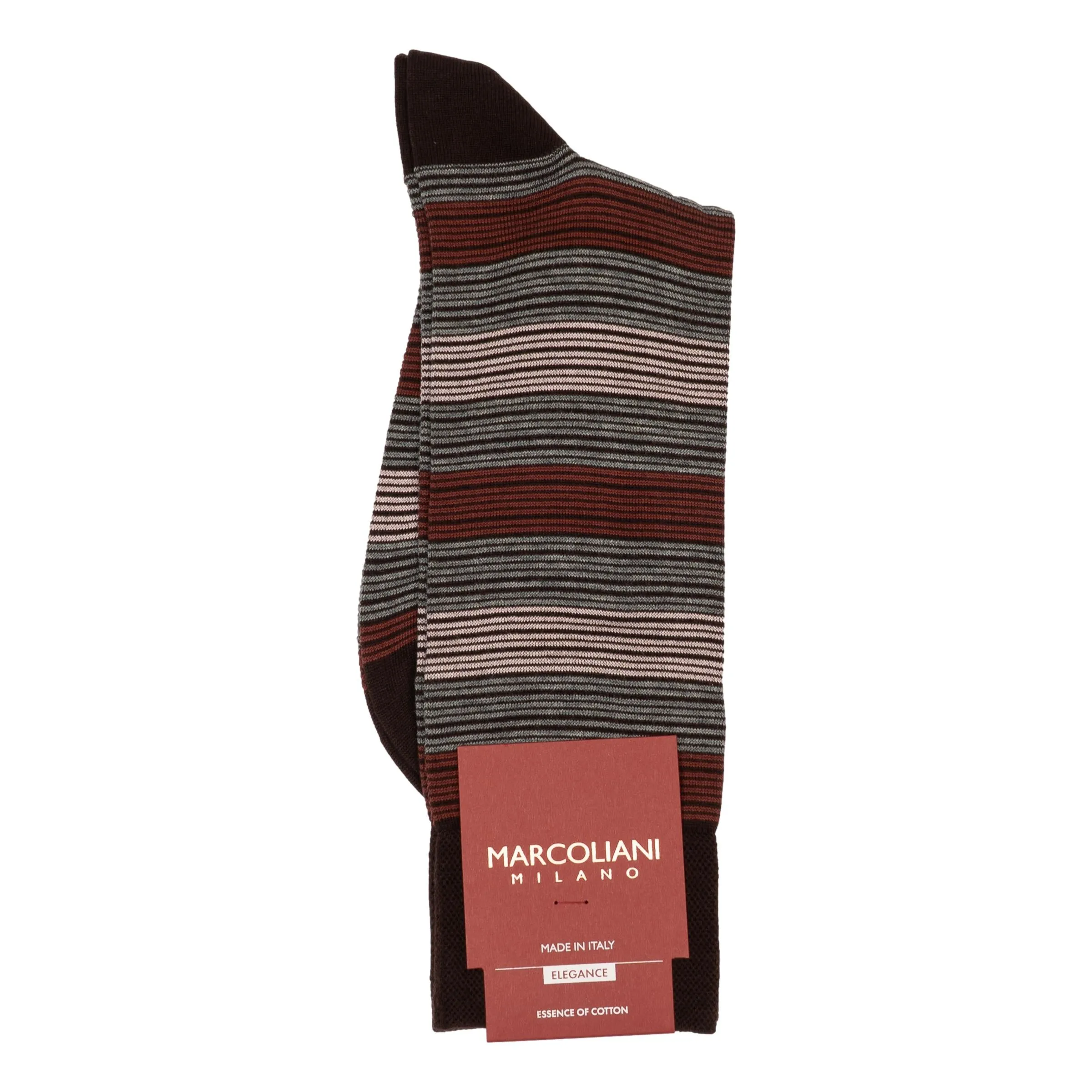 Scale Stripe Pima Cotton Mid-Calf Dress Socks sold by The Andover Shop product image thumbnail 2