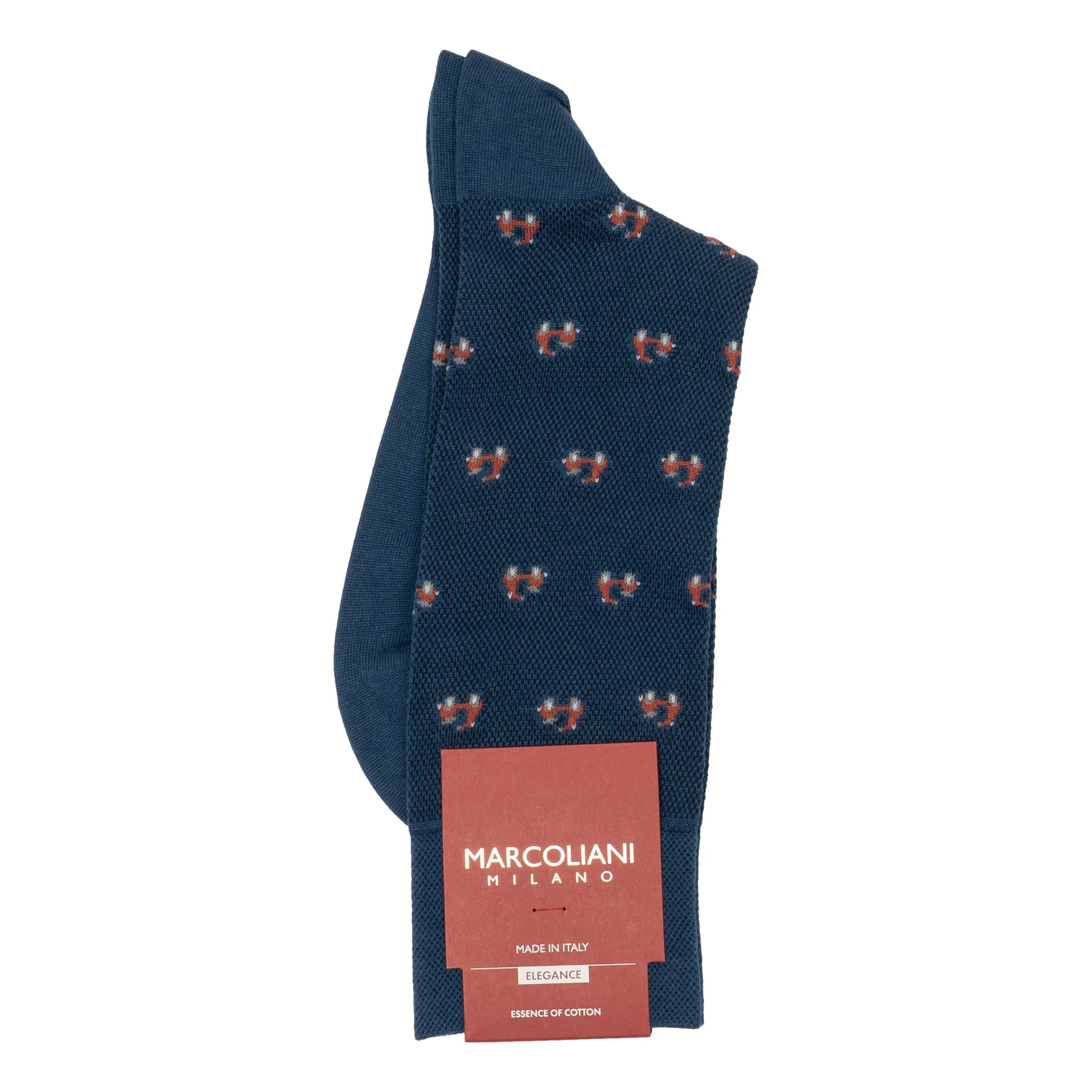 Tiny Scooter Pima Cotton Mid-Calf Dress Socks sold by The Andover Shop