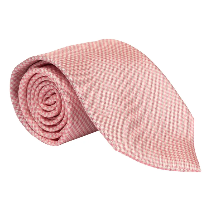 Gingham Print Silk Tie made by The Andover Shop