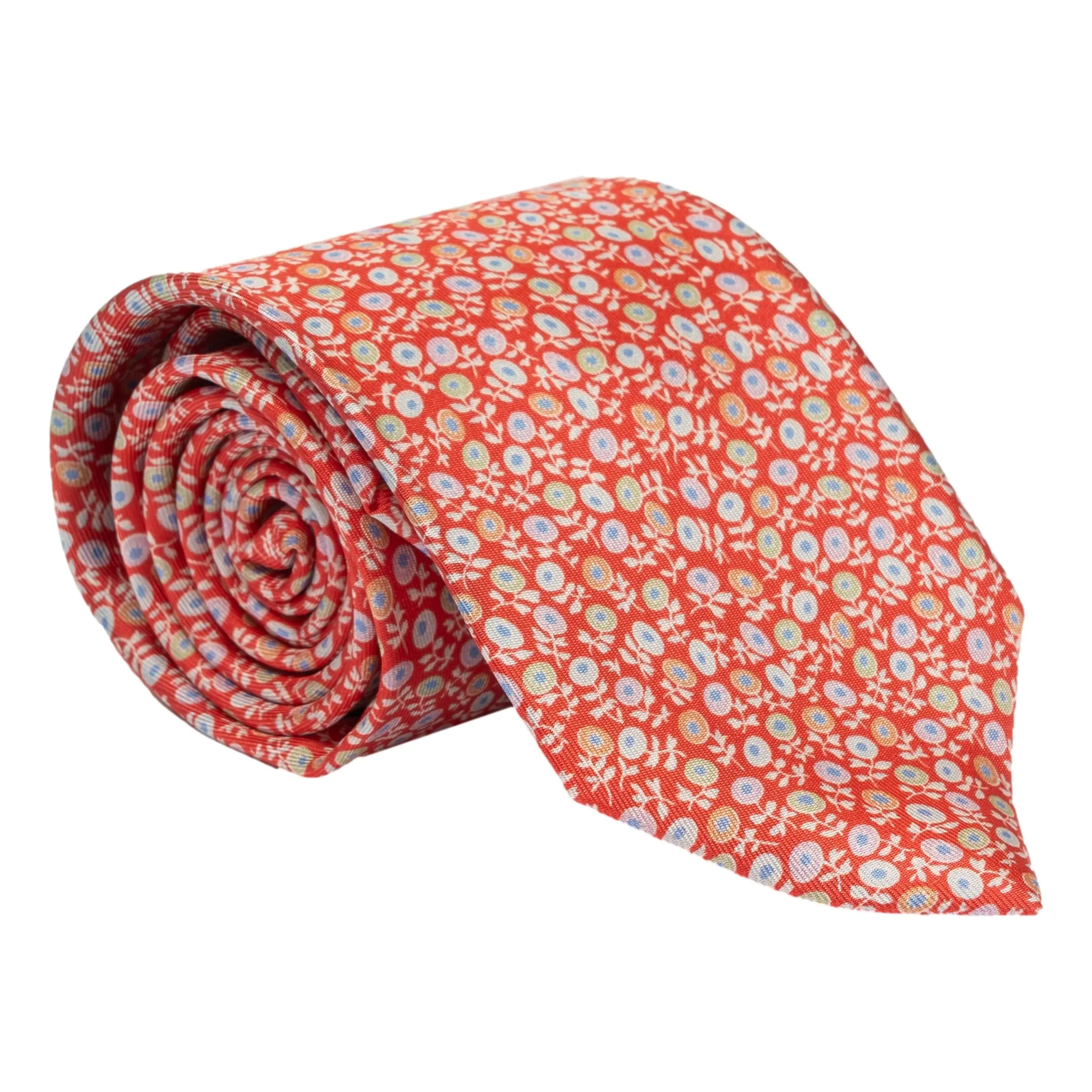 Liguria Flower Print Silk Tie sold by The Andover Shop product image thumbnail 2