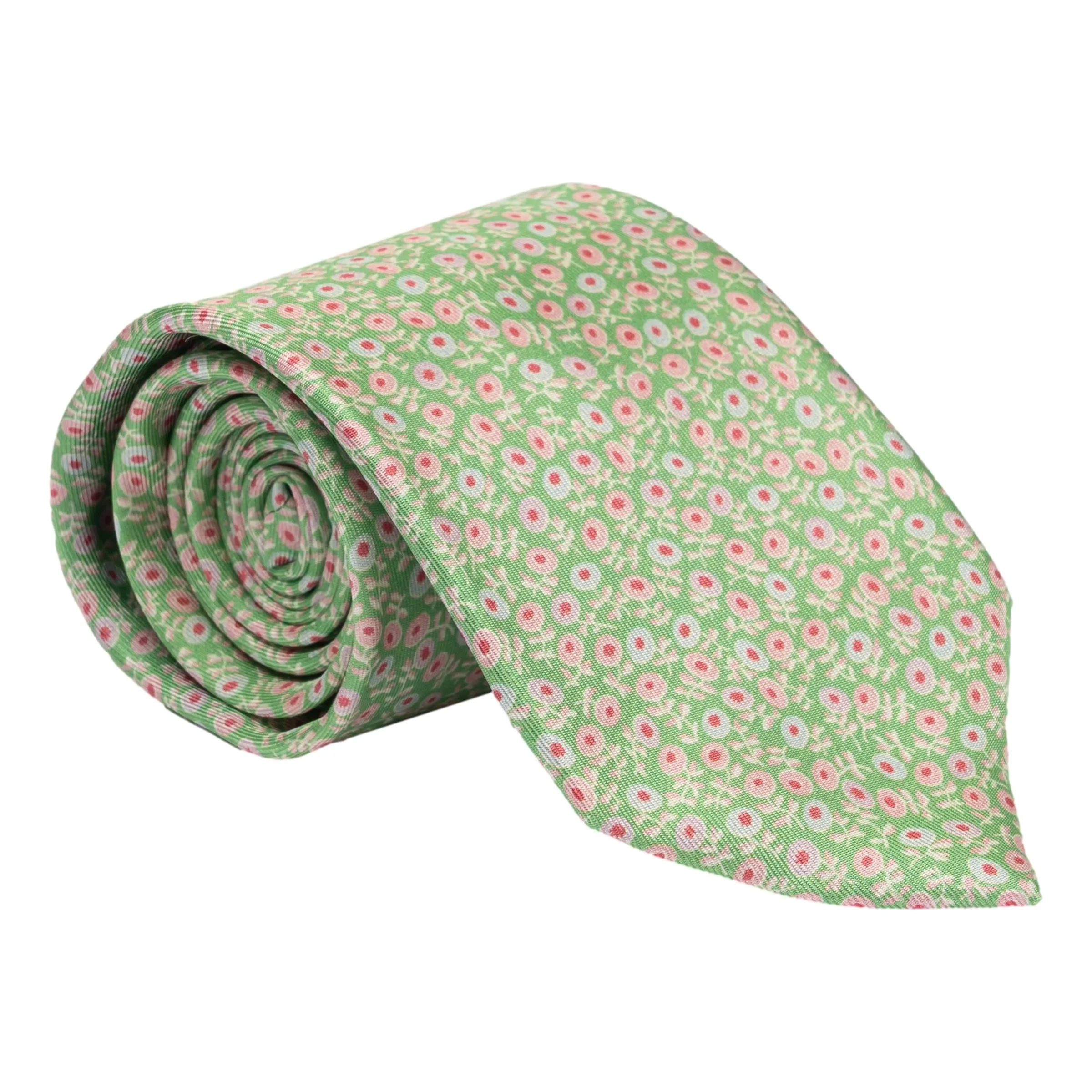 Liguria Flower Print Silk Tie sold by The Andover Shop product image thumbnail 3