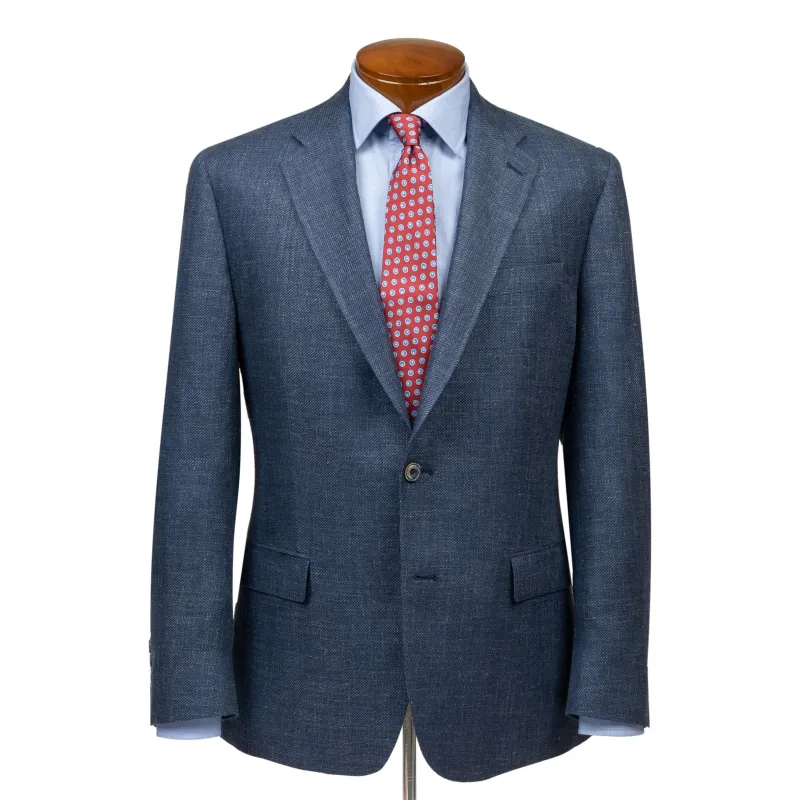 Navy Mix Wool and Linen Sport Coat sold by The Andover Shop