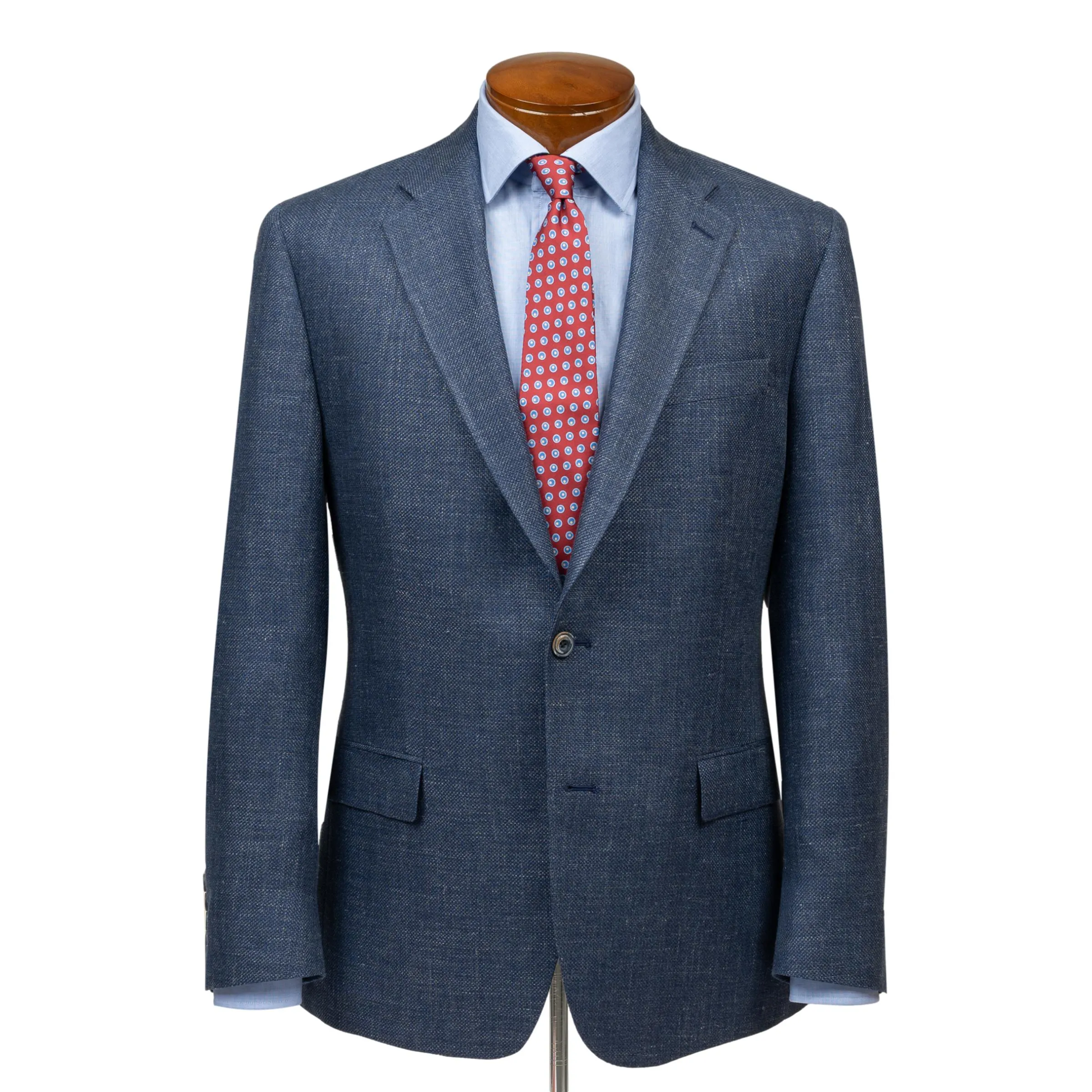 Navy Mix Wool and Linen Sport Coat sold by The Andover Shop