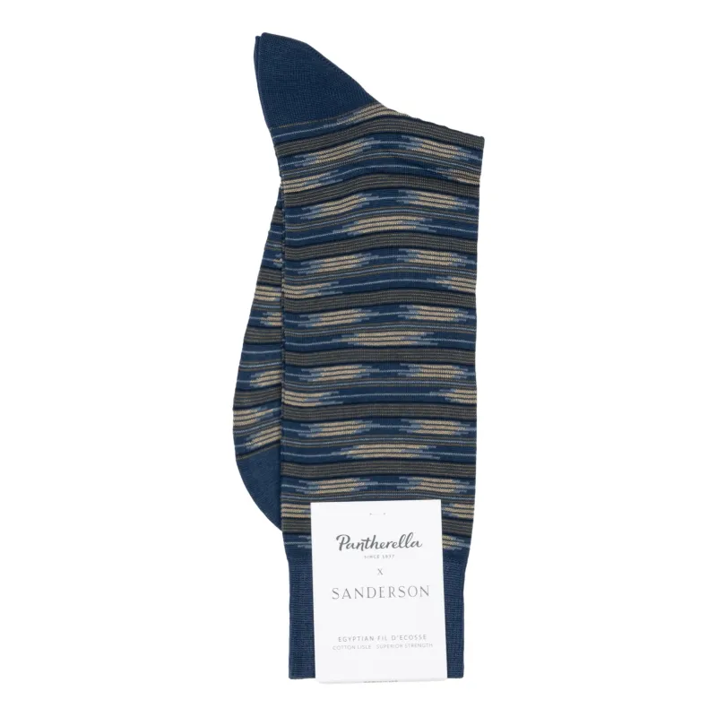 Ishi Cotton Lisle Mid-Calf Dress Socks made by Pantherella