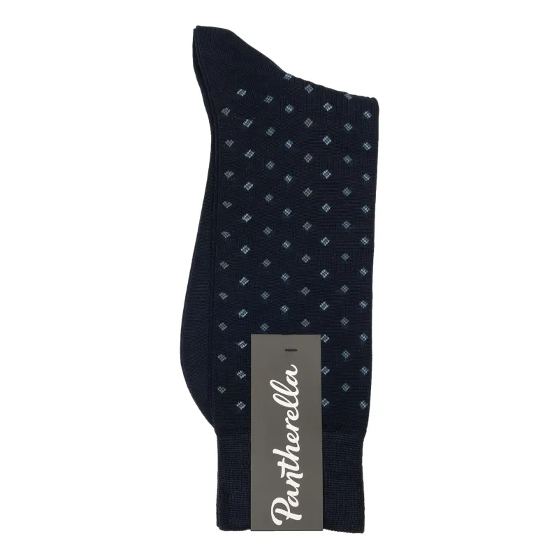 Wallace Cotton Mid-Calf Dress Socks made by Pantherella
