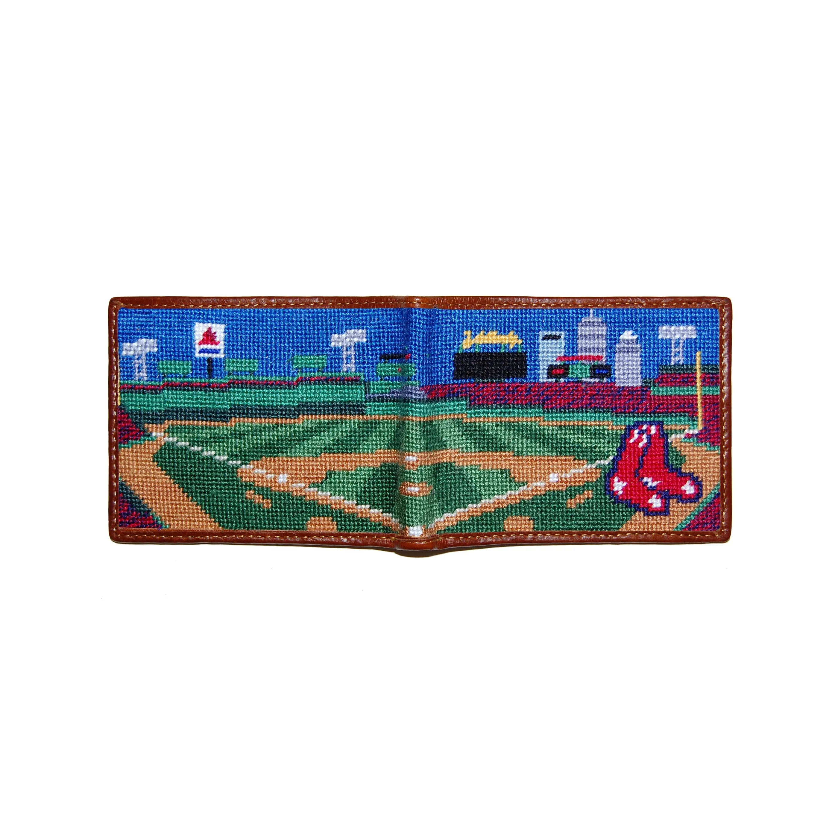 Boston Red Sox Fenway Park Scene Needlepoint Bi-Fold Wallet sold by The Andover Shop