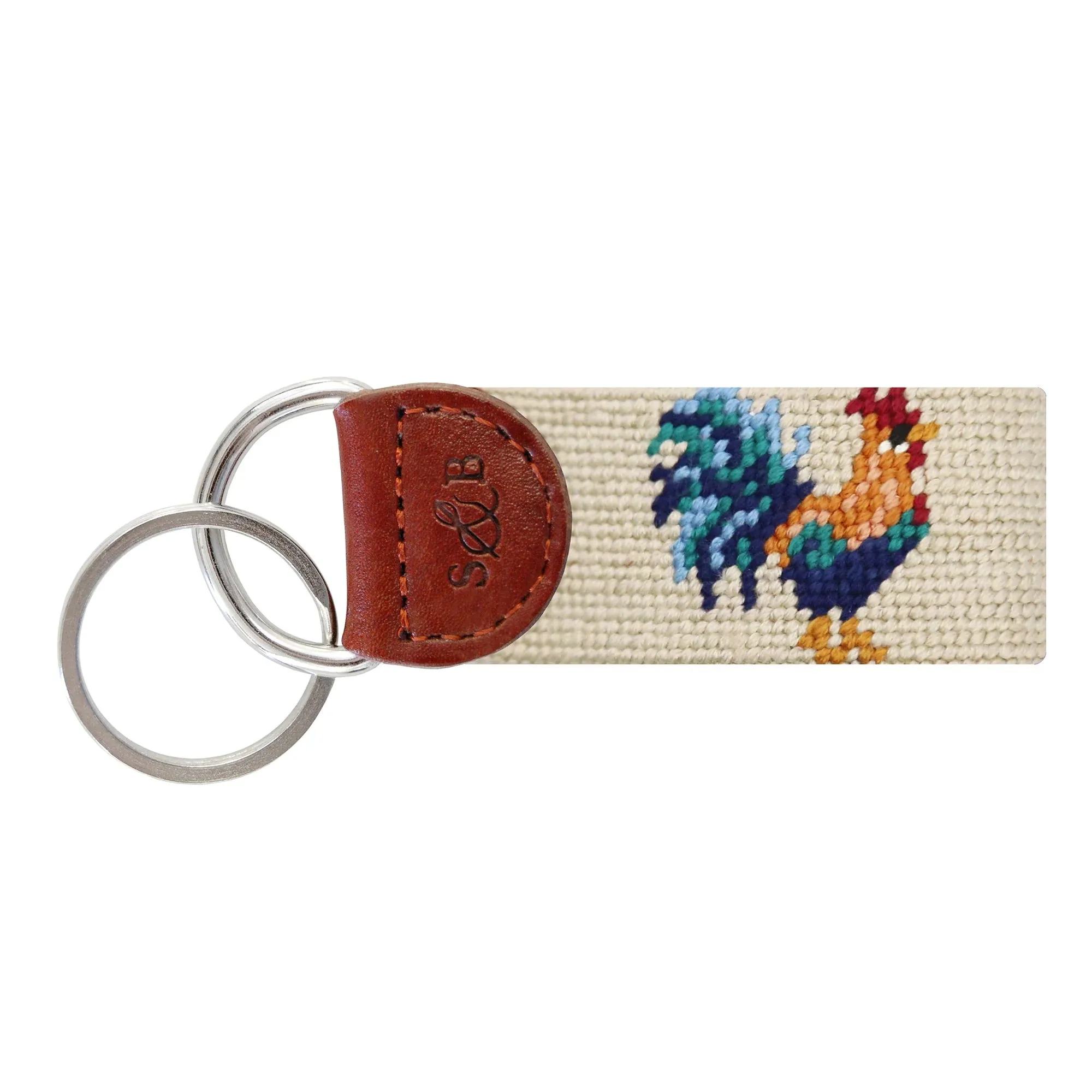 Rooster Needlepoint Key Fob sold by The Andover Shop