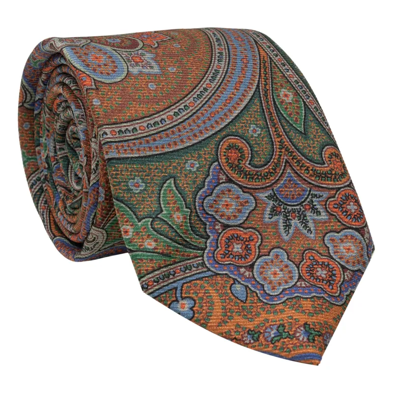 Grand Paisley Print Silk Tie made by The Andover Shop