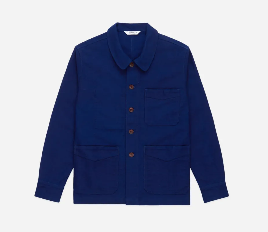 3sixteen - French Work Jacket in Washed Indigo Moleskin sold by Fountainhead NY
