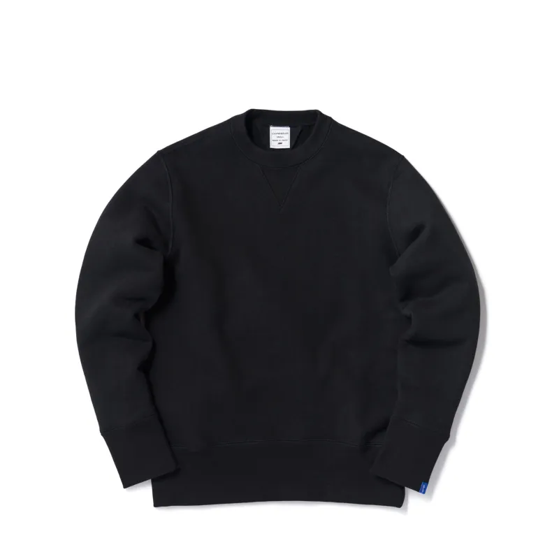 LW01 Tubular Crewneck Sweatshirt - Black made by Loopwheeler