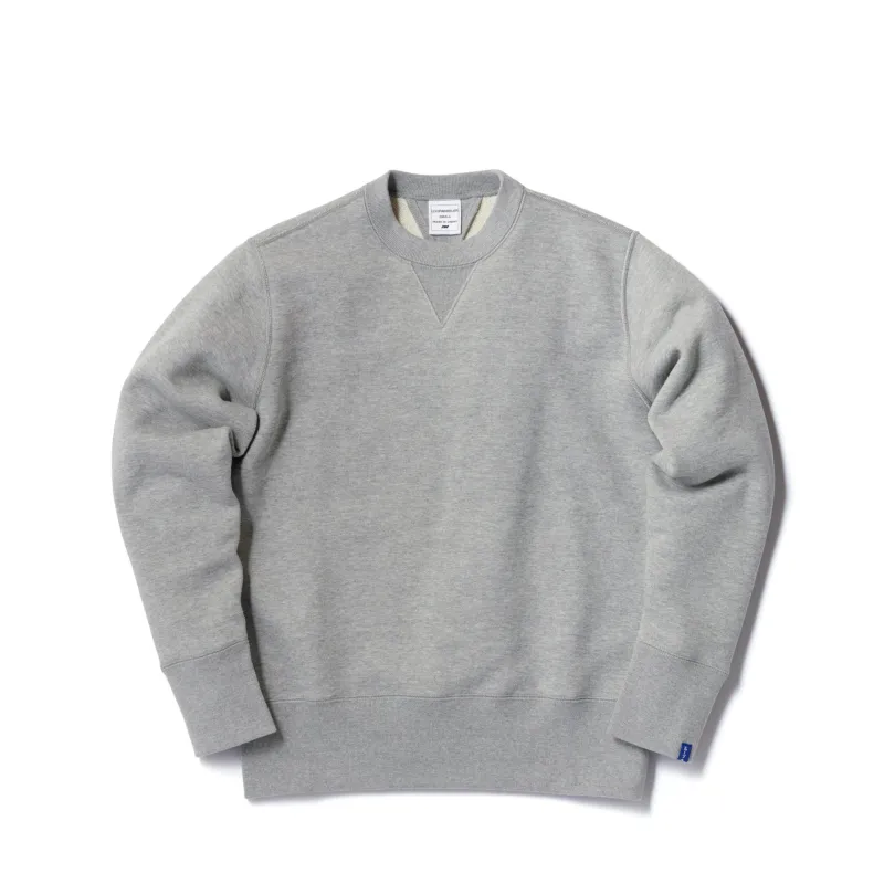 LW01 Tubular Crewneck Sweatshirt - Gray Melange made by Loopwheeler