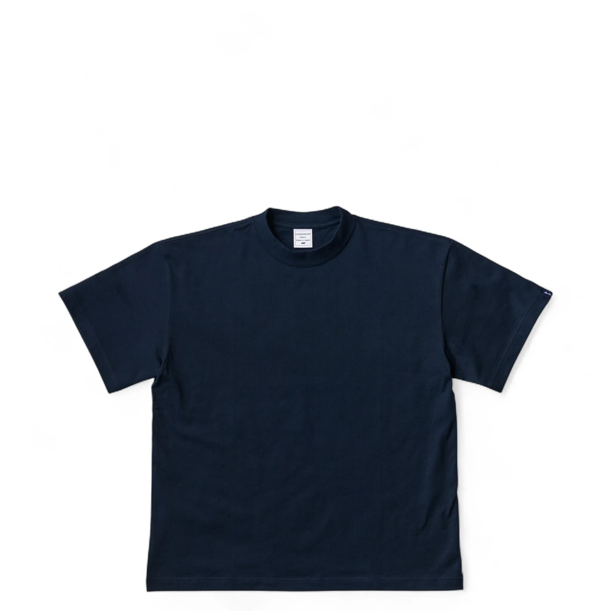 LW326 Short-Sleeved Relaxed Fit T-Shirt - Marine (Navy) sold by Loopwheeler