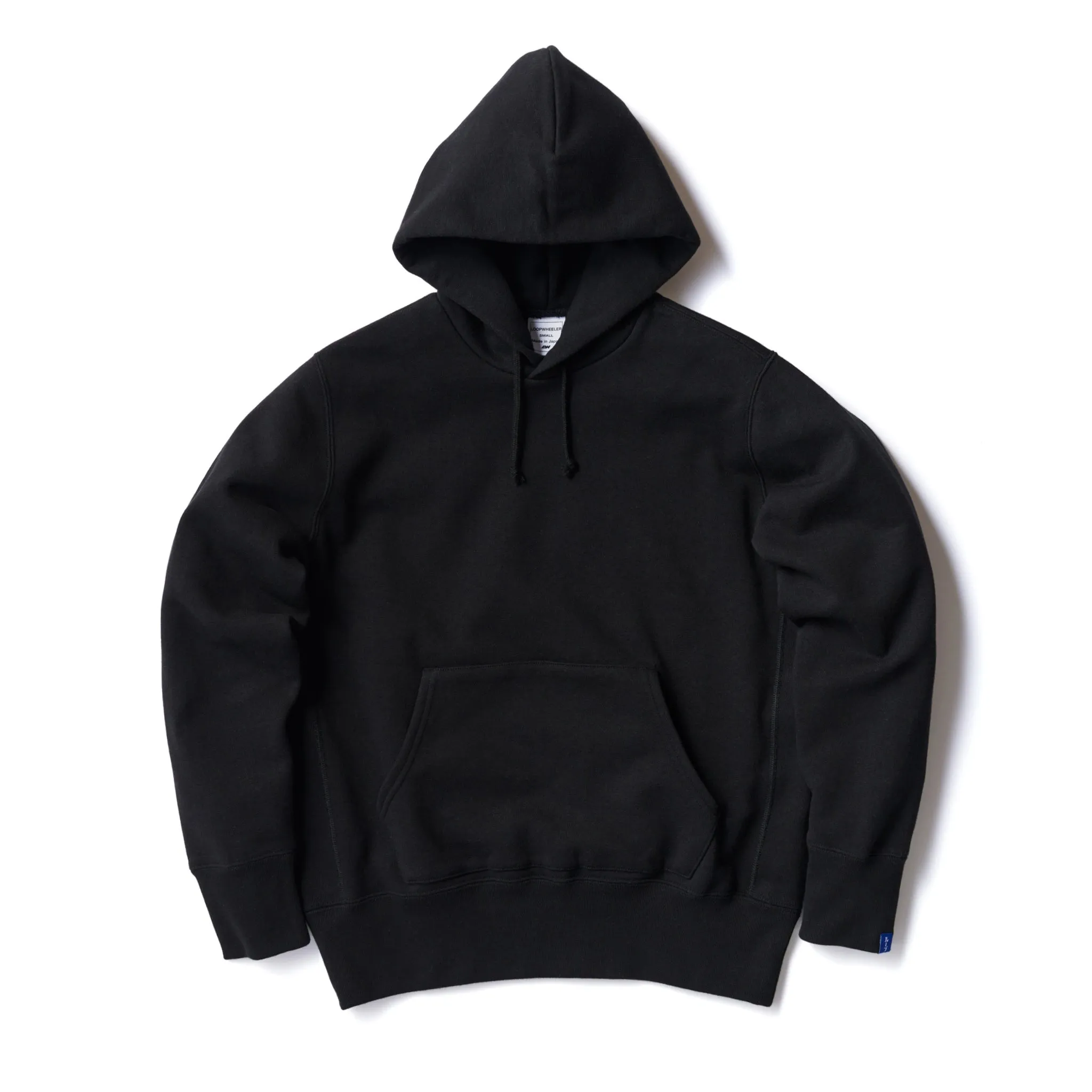 LW359 Side Gusset Hoodie - Black sold by Loopwheeler