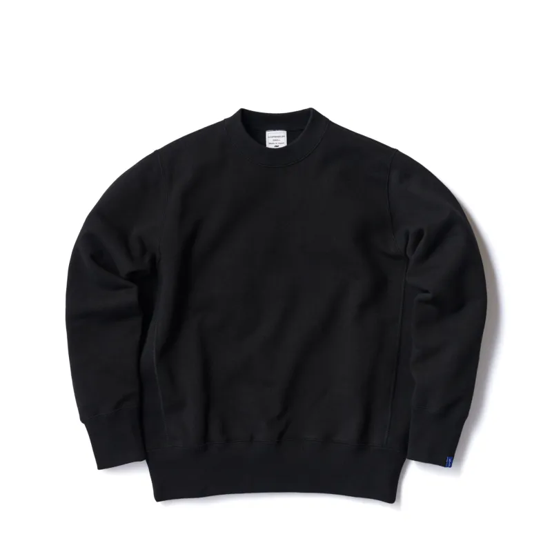 LW360 Side Gusset Sweatshirt - Black made by Loopwheeler