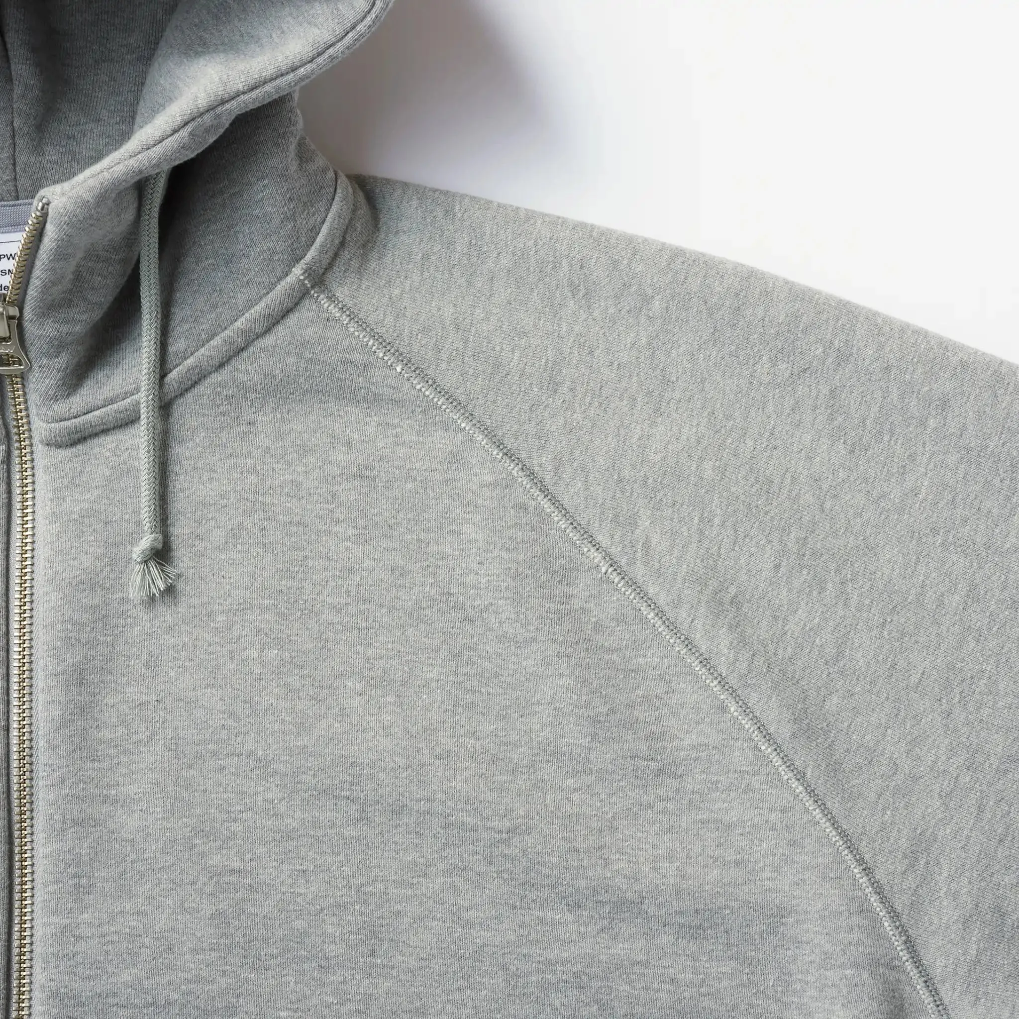 LW323 Relaxed Fit High Zip Hoodie - LW Navy sold by Loopwheeler product image thumbnail 4