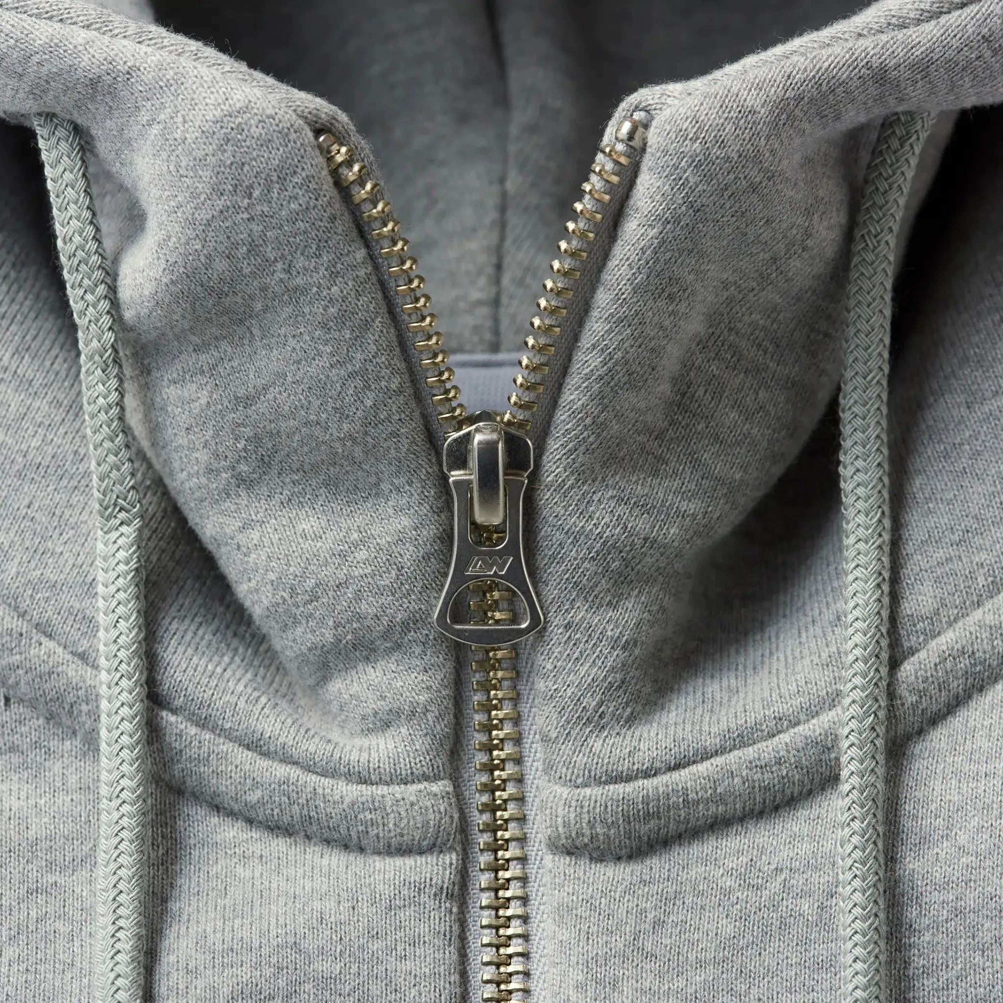 LW323 Relaxed Fit High Zip Hoodie - LW Navy sold by Loopwheeler product image thumbnail 3
