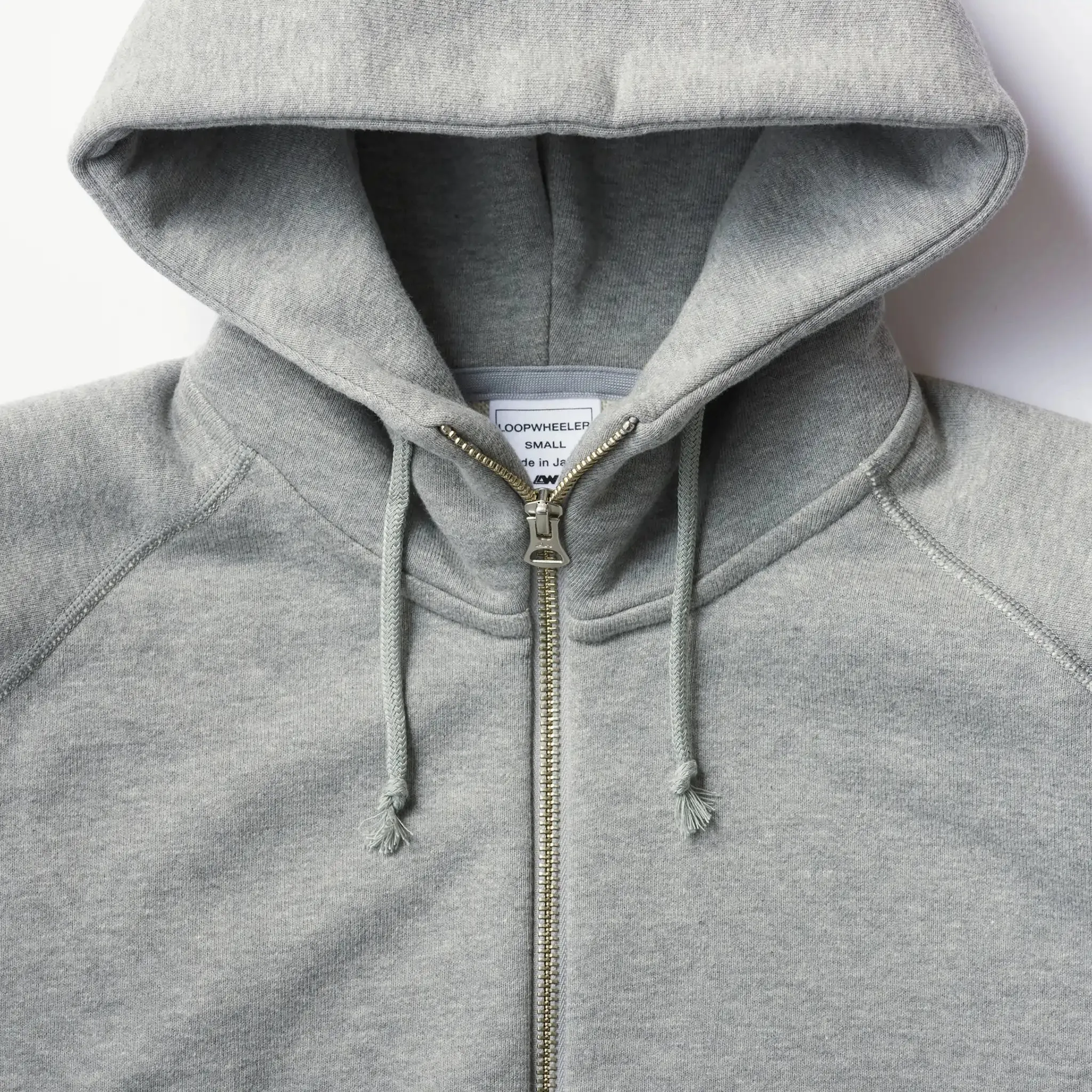 LW323 Relaxed Fit High Zip Hoodie - LW Navy sold by Loopwheeler product image thumbnail 2