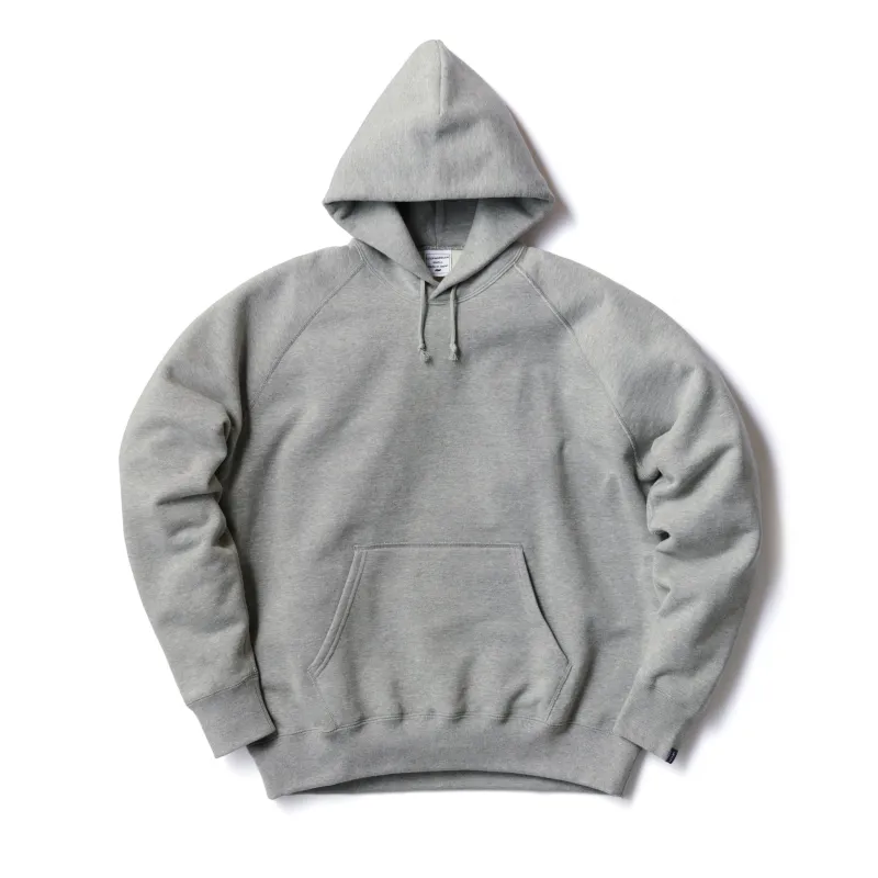 LW322 Relaxed Fit Pullover Hoodie - Gray Melange made by Loopwheeler