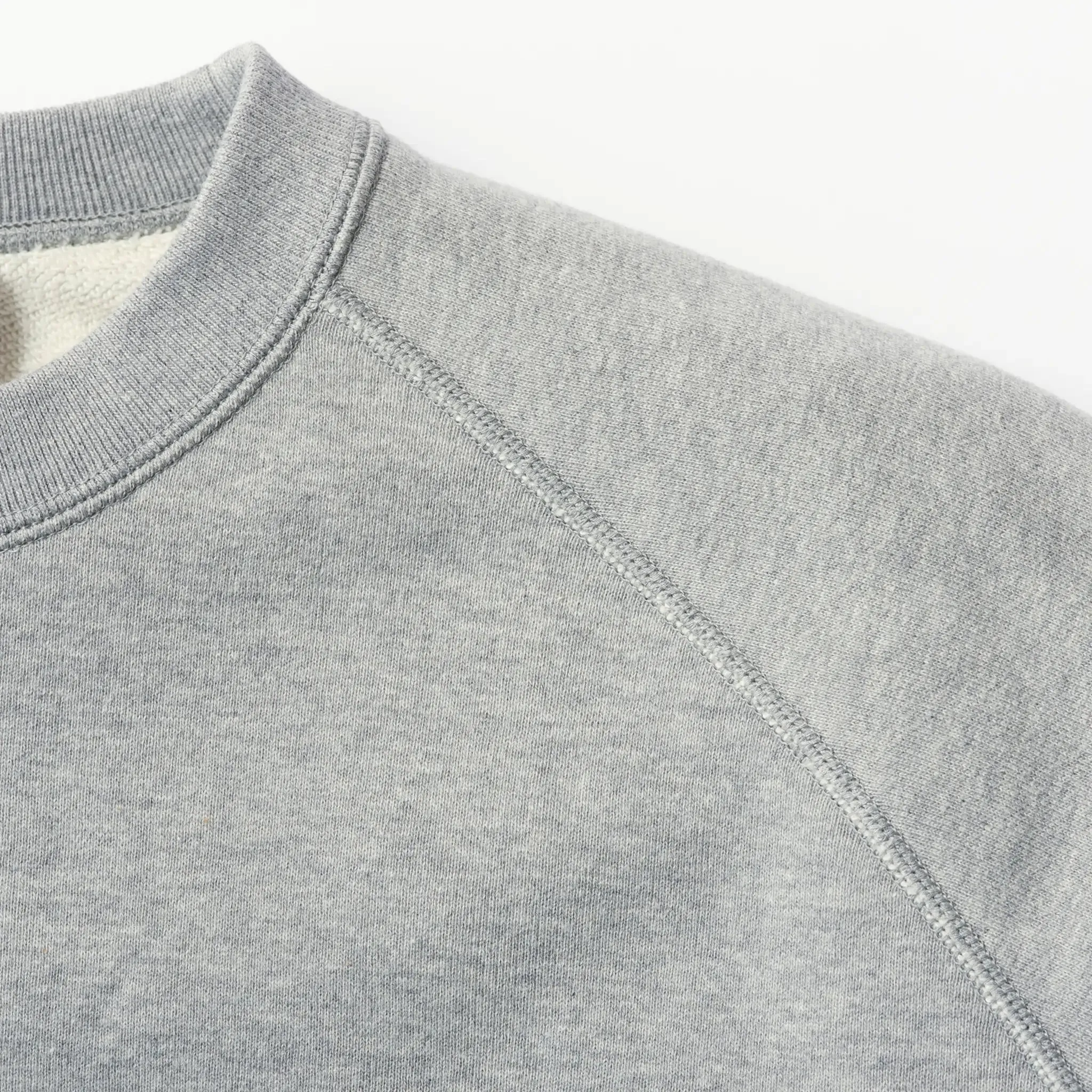 LW313 Relaxed Fit Crewneck Sweatshirt - Gray Melange sold by Loopwheeler product image thumbnail 3