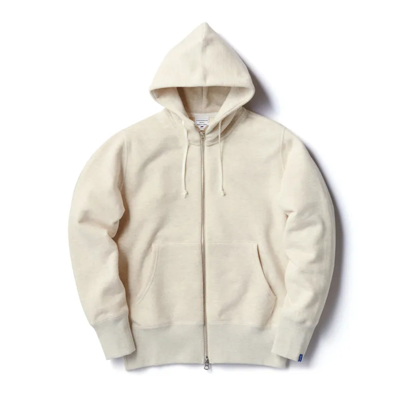 LW290 High Zip Hoodie - Oatmeal made by Loopwheeler
