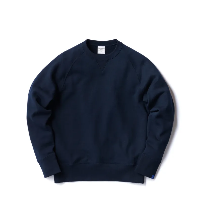 LW250 Crewneck Sweatshirt - LW Navy made by Loopwheeler