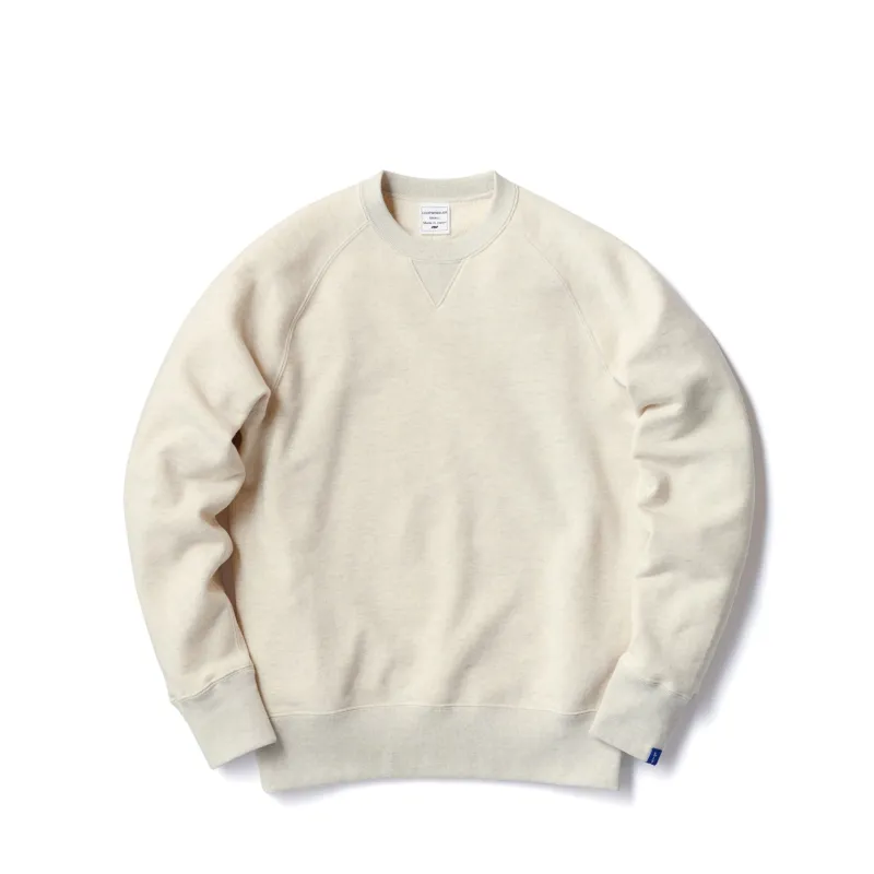 LW250 Crewneck Sweatshirt - Oatmeal made by Loopwheeler