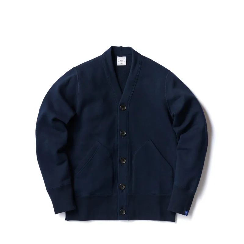 LW180 Cardigan - LW Navy made by Loopwheeler