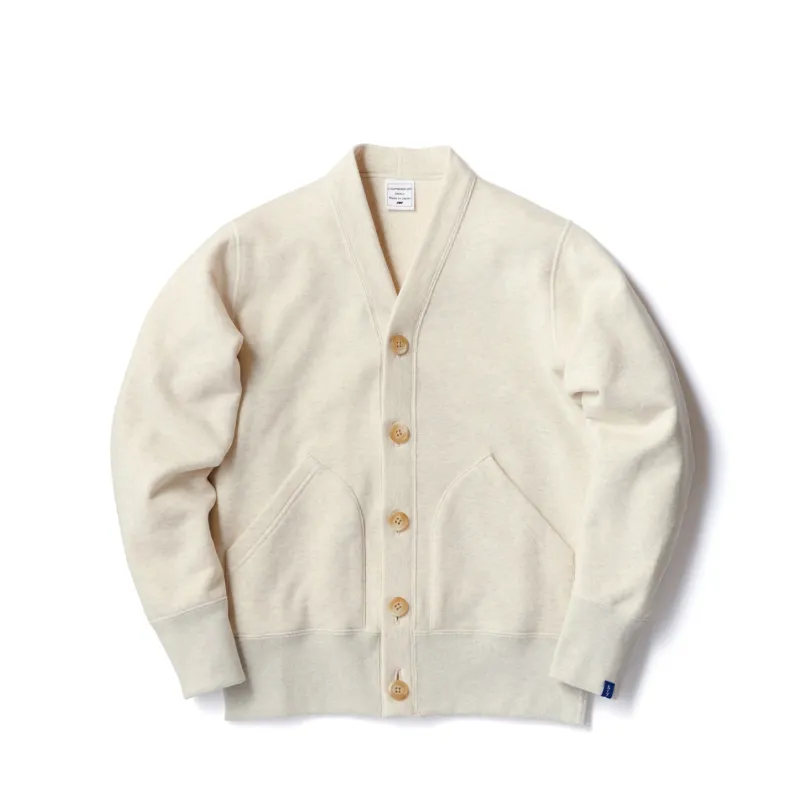 LW180 Cardigan - Oatmeal made by Loopwheeler
