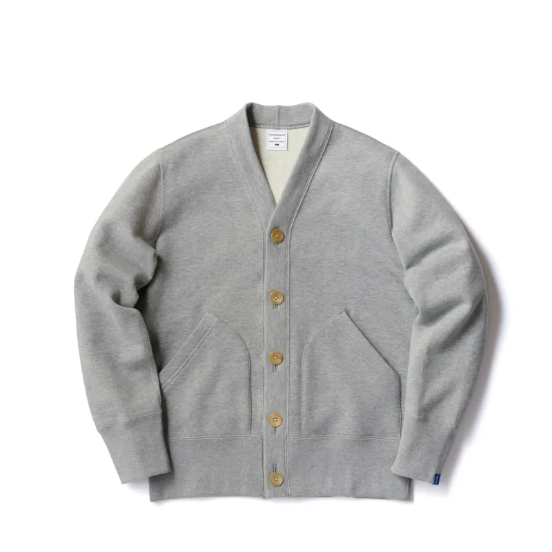 LW180 Cardigan - Gray Melange made by Loopwheeler