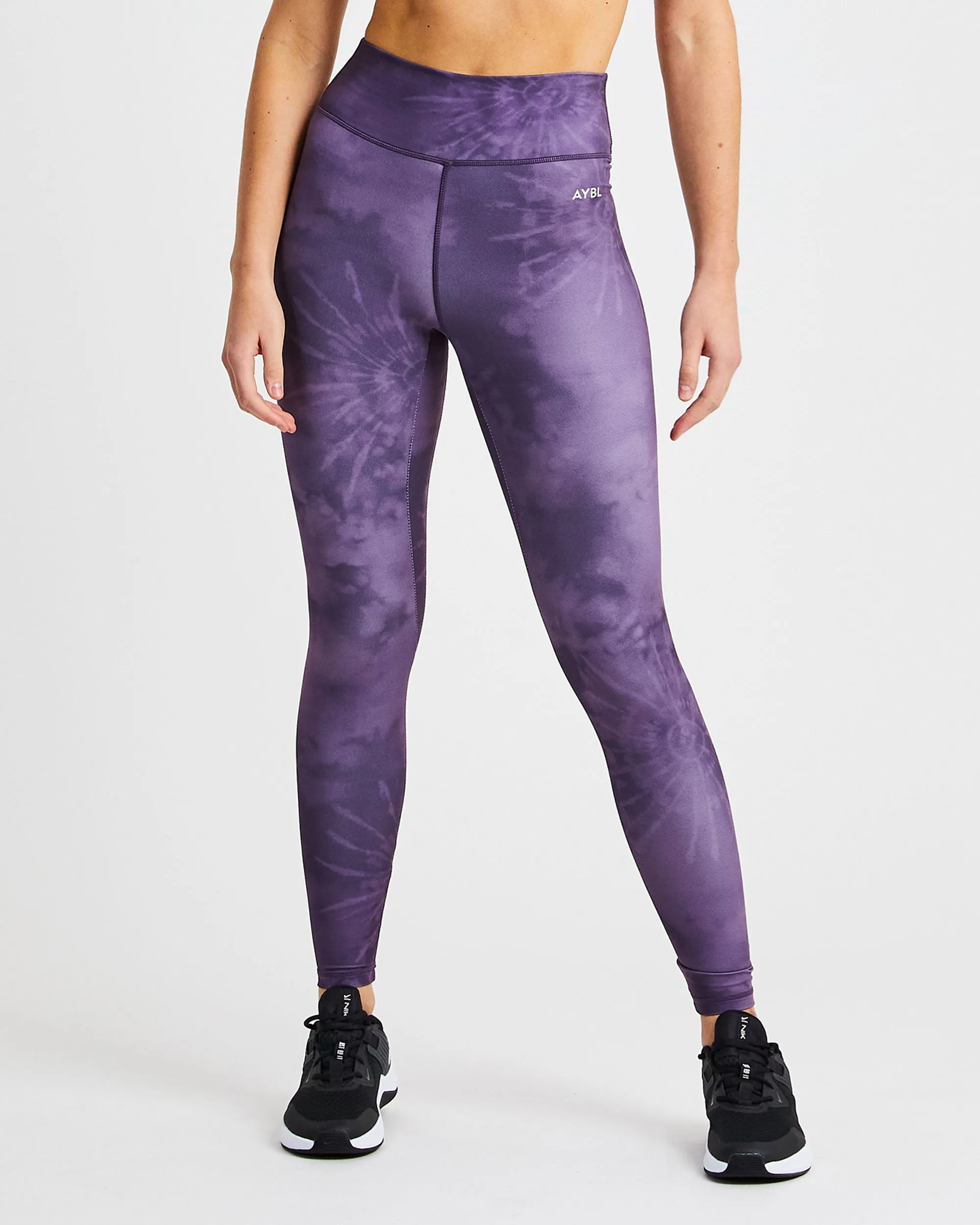 Core Leggings - Purple Tie Dye sold by AYBL