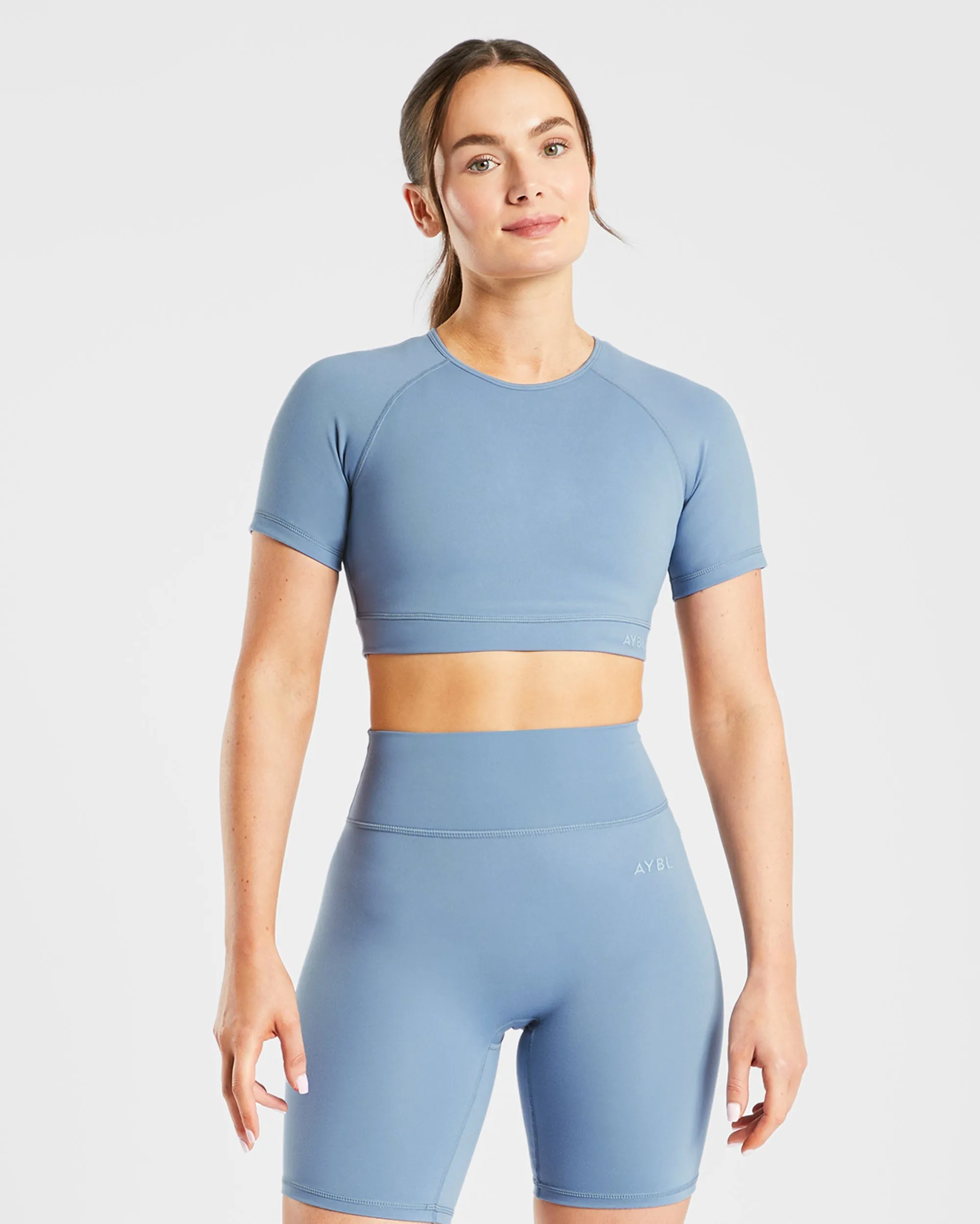 Staple Crop Top - Slate Blue sold by AYBL