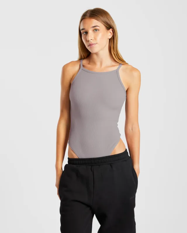 Sculpt Ribbed Bodysuit - Fog Grey sold by AYBL