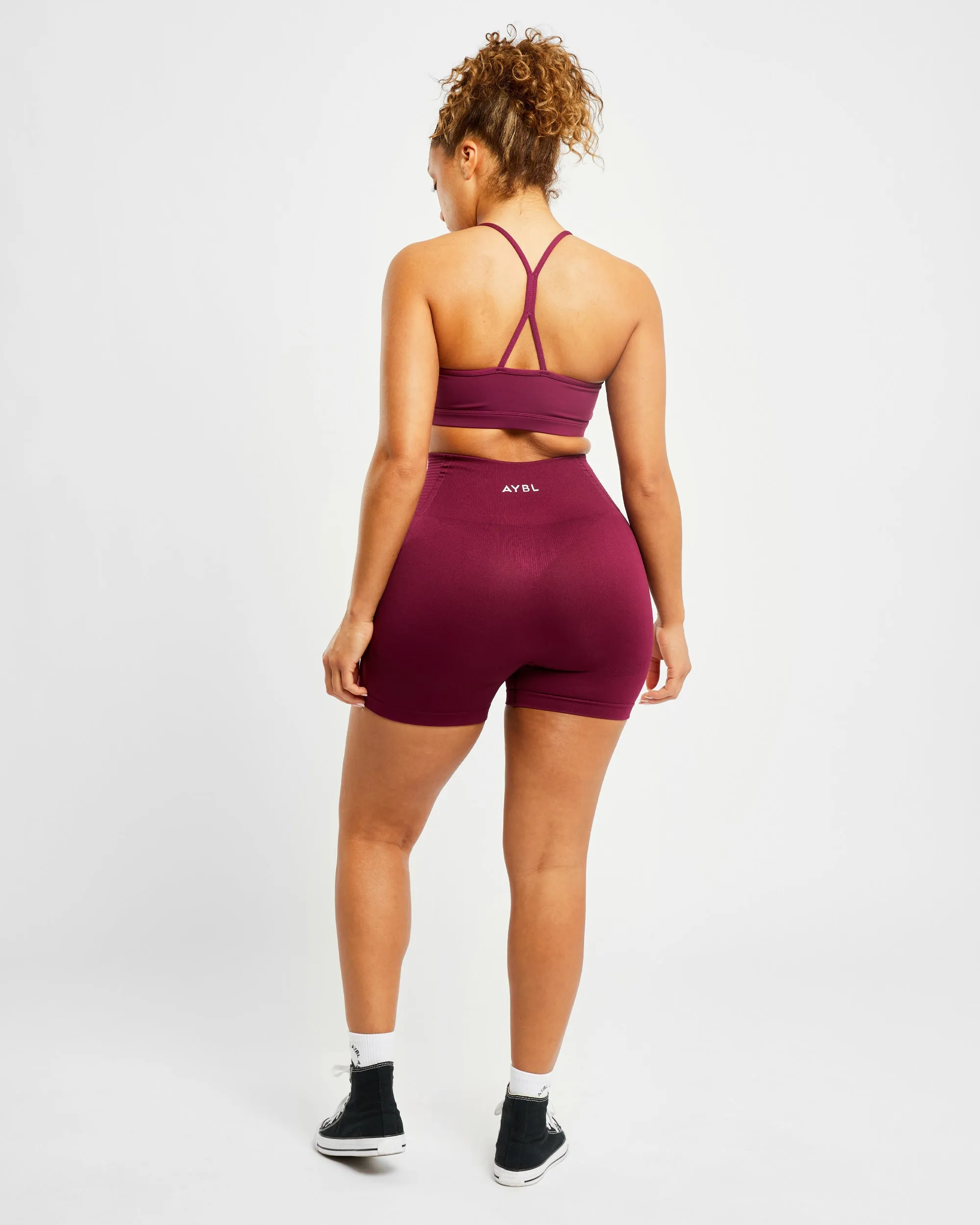 Essential Ruched Sports Bra - Purple Wine sold by AYBL product image thumbnail 4