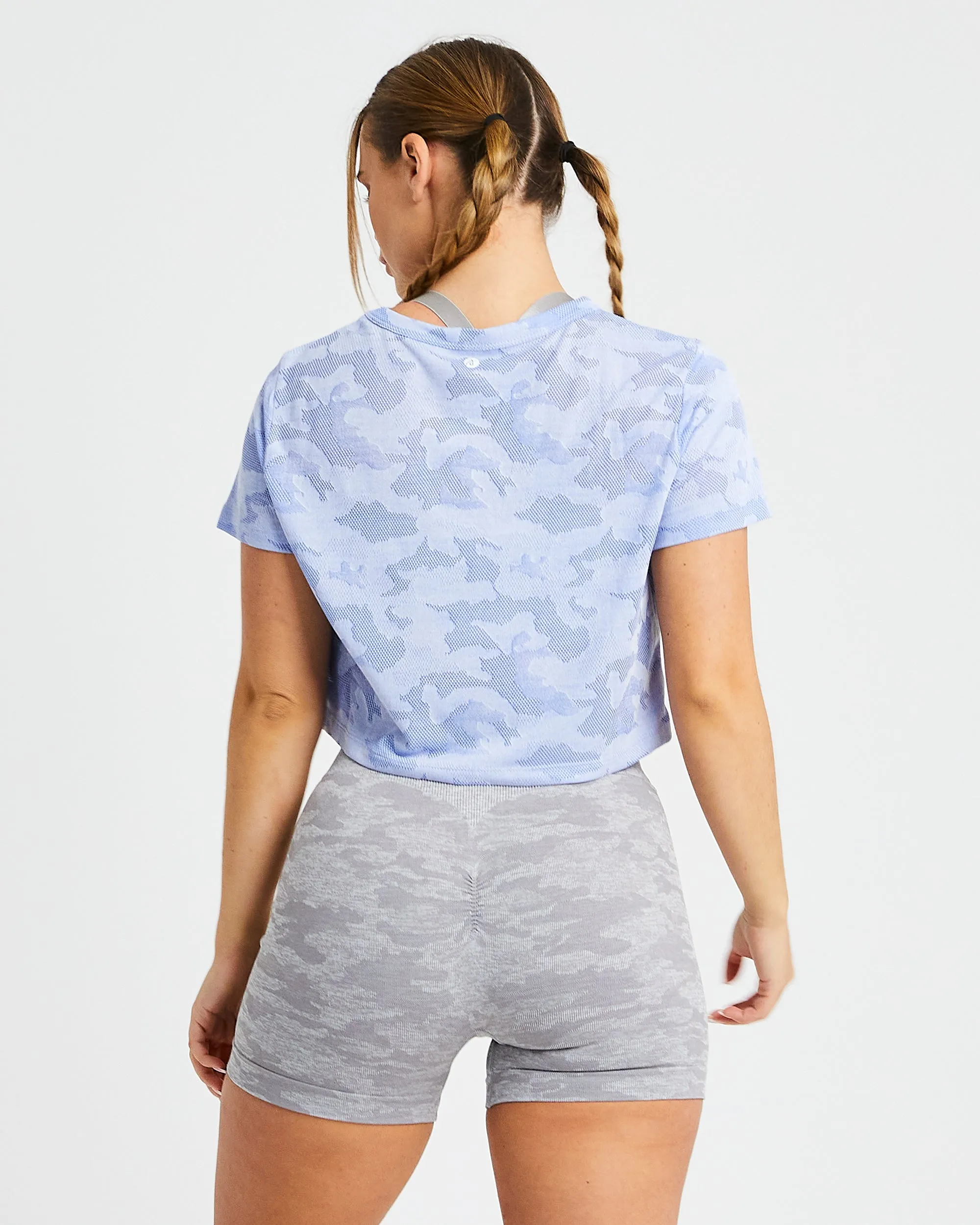 Evolve Camo Crop T Shirt - Blue sold by AYBL product image thumbnail 2