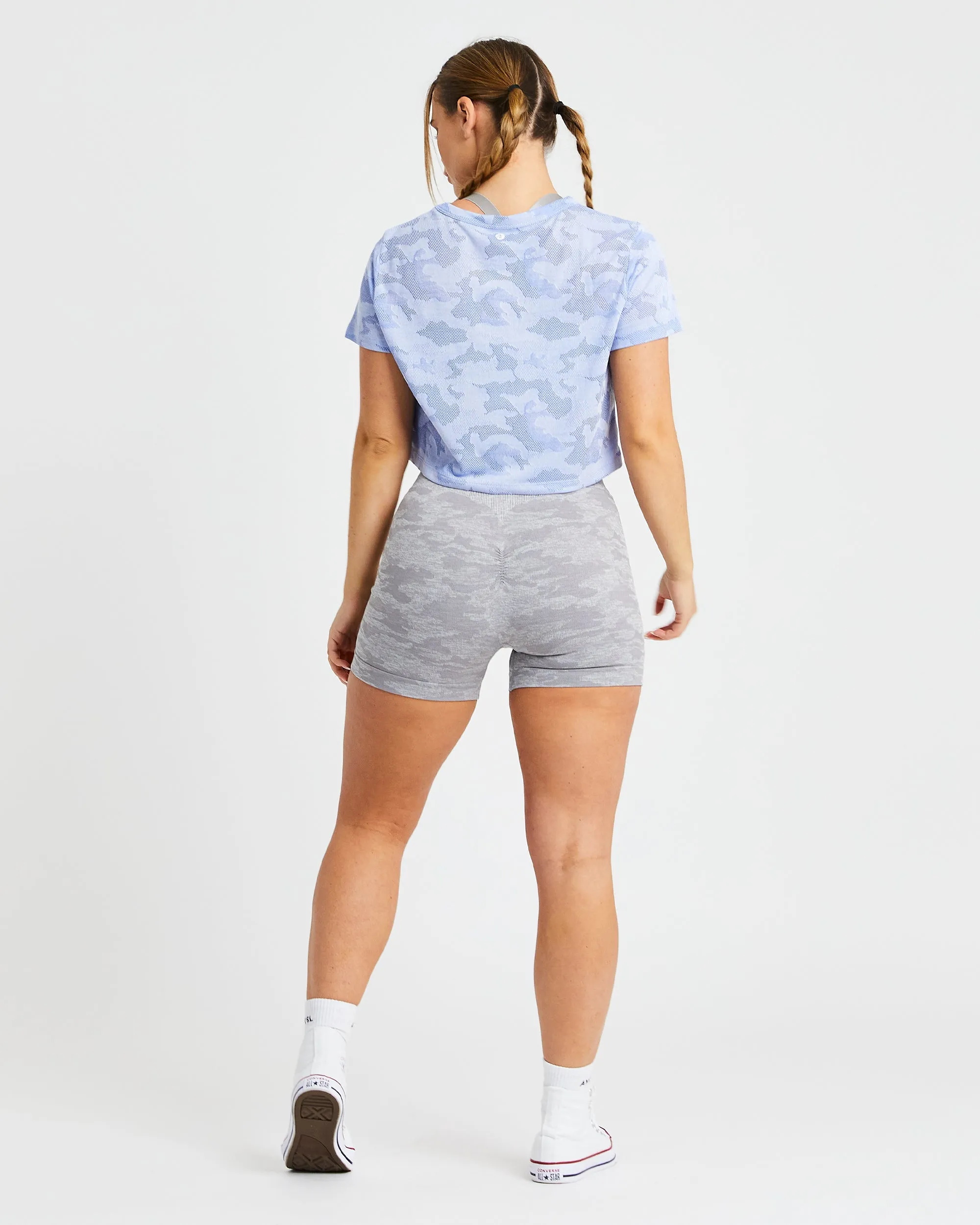 Evolve Camo Crop T Shirt - Blue sold by AYBL product image thumbnail 4