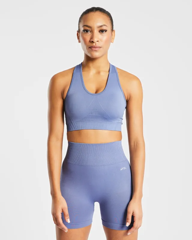 Balance V2 Seamless Sports Bra - Steel Blue sold by AYBL