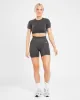 Revive Seamless Crop Top - Black Marl sold by AYBL