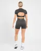 Revive Seamless Crop Top - Black Marl sold by AYBL