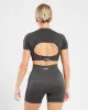 Revive Seamless Crop Top - Black Marl sold by AYBL
