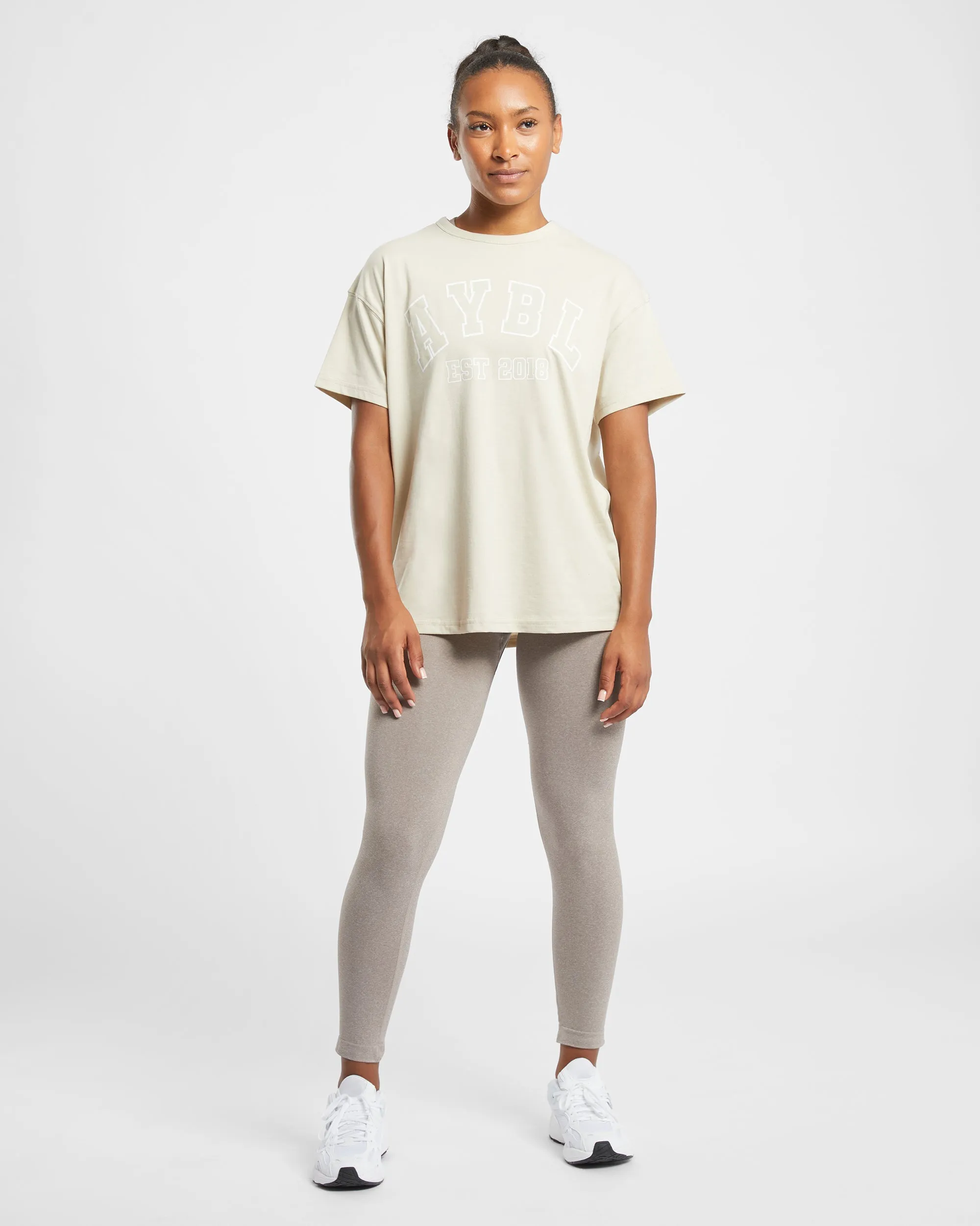 Varsity Oversized T Shirt - Beige sold by AYBL product image thumbnail 3