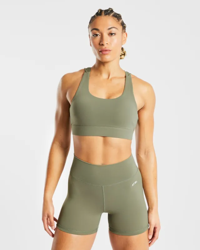 Core Sports Bra - Olive sold by AYBL