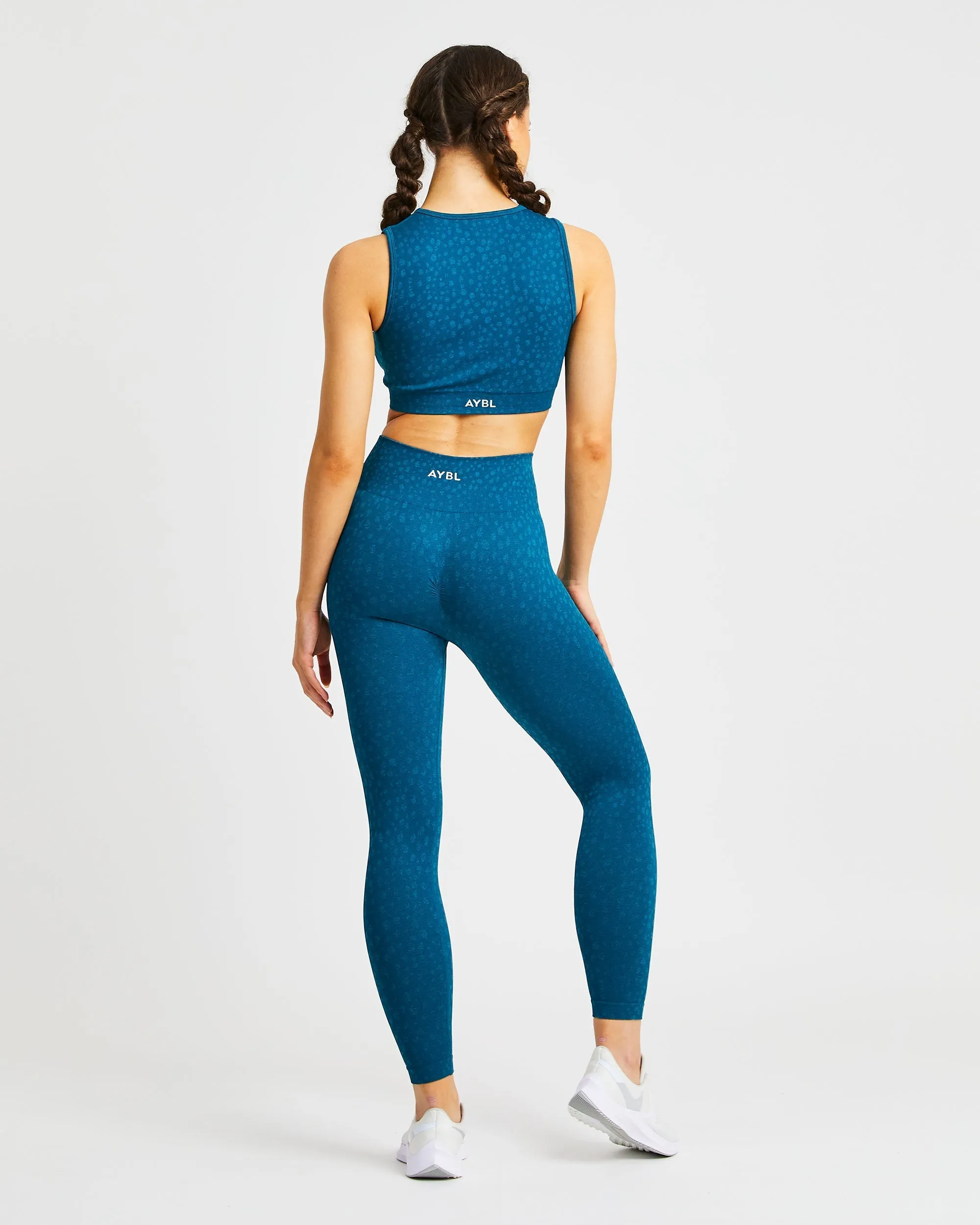 Evolve Speckle Seamless Crop Vest - Teal sold by AYBL product image thumbnail 4