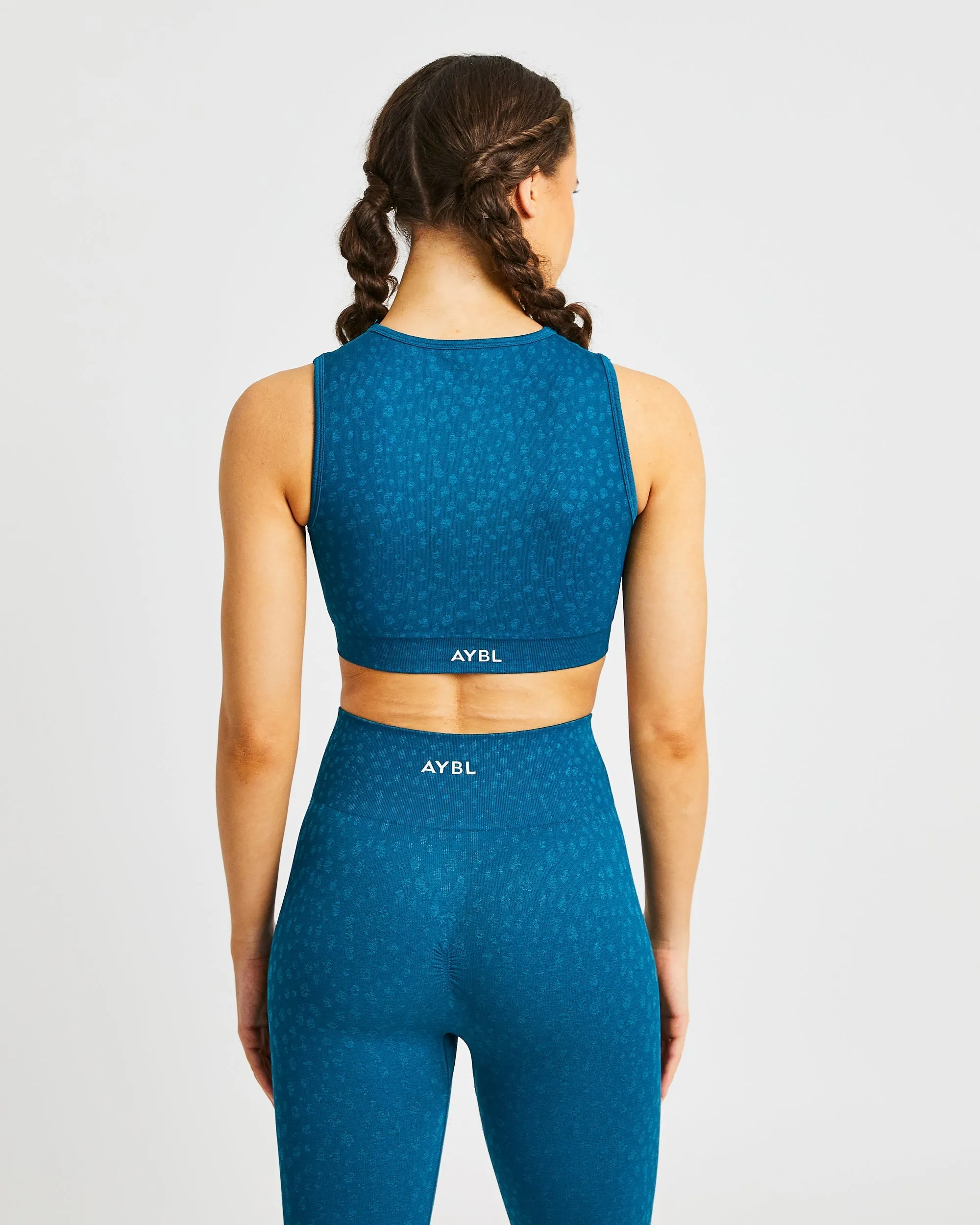 Evolve Speckle Seamless Crop Vest - Teal sold by AYBL product image thumbnail 2