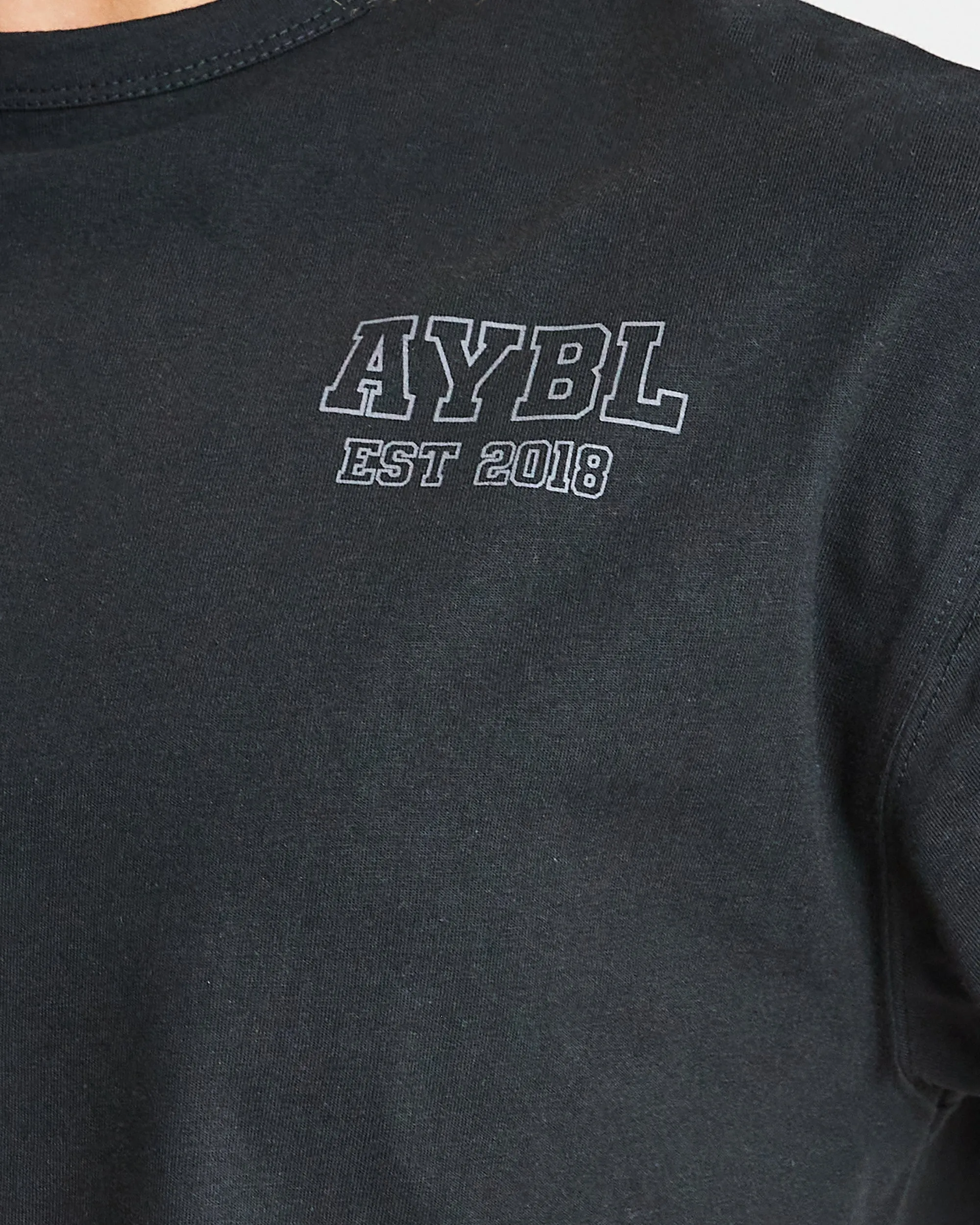 Slogan Oversized Crop T Shirt - Black sold by AYBL product image thumbnail 5