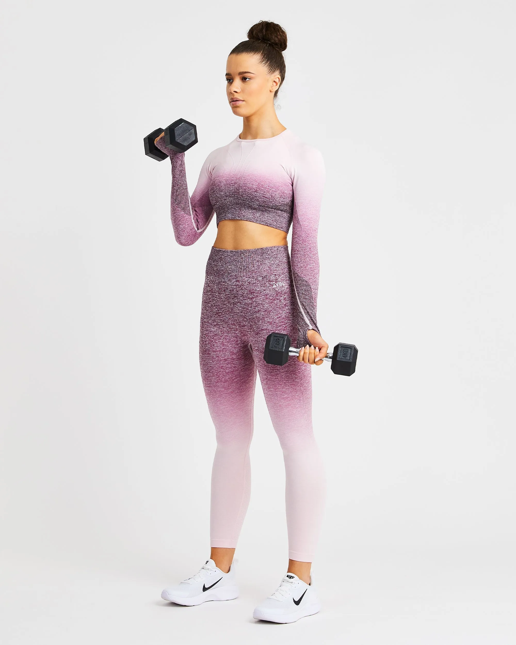 Pulse Ombré Seamless Leggings - Plum sold by AYBL product image thumbnail 5