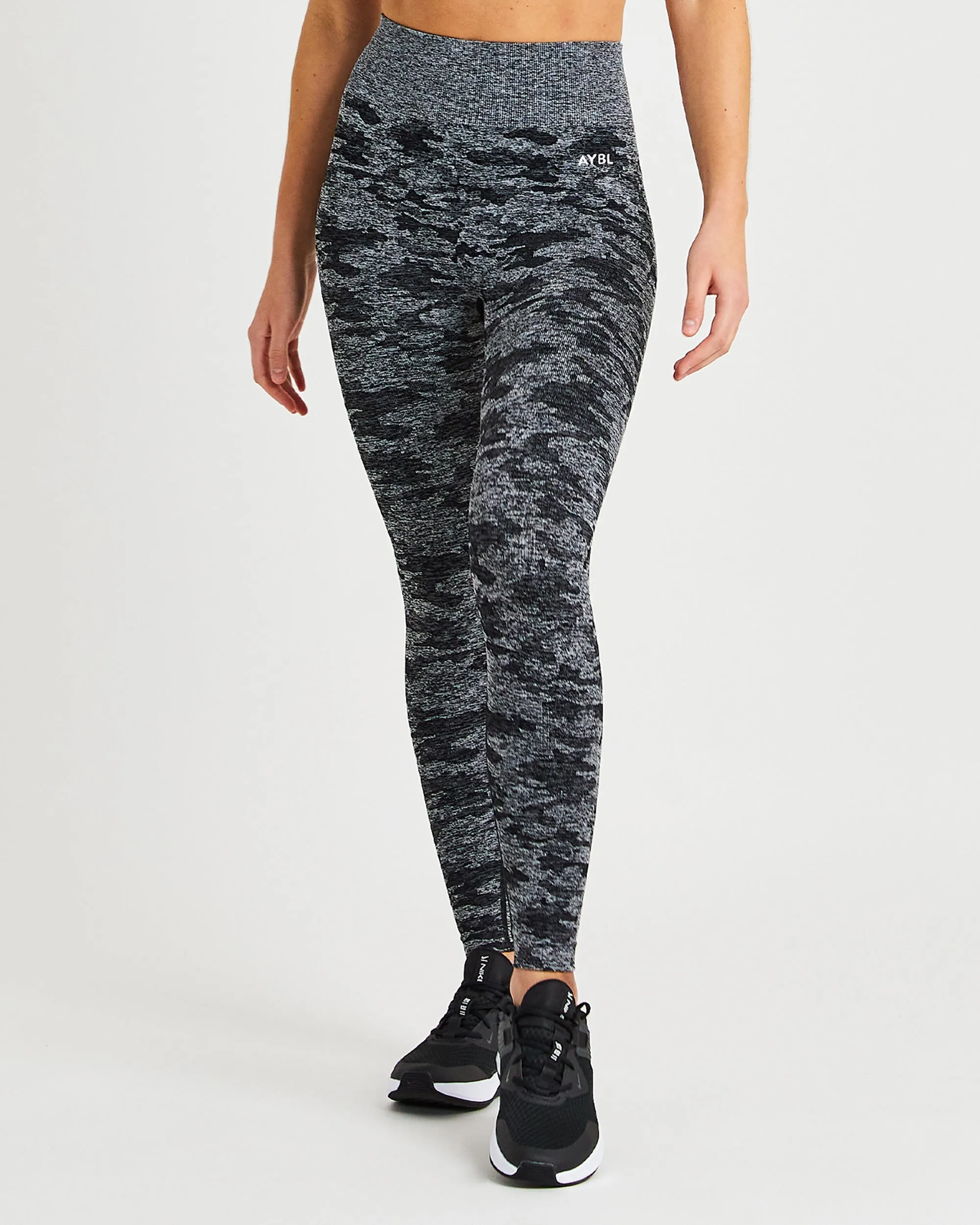 Evolve Camo Seamless Leggings - Black sold by AYBL